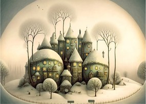 Obraz - Bajkowe domki (70x50 cm)