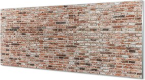 Szkło do Kuchni na Ścianę Ściana z Wyrazistych Cegieł