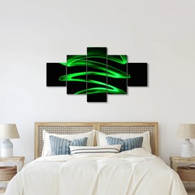 Obraz - neonowe fale (125x70 cm)
