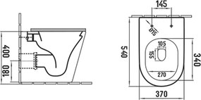 Mexen Rico miska wc stojąca Rimless z deską wolnoopadającą slim, duroplast, czarna mat - 32724085