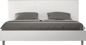 Łóżko bez stelaża tapicerowane 180x200 sztucznej skóry biały Mika