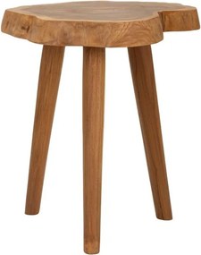 Stołek z litego drewna tekowego w naturalnym kolorze Budut – Mauro Ferretti