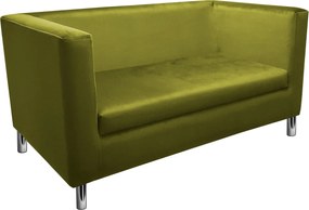 Sofa Monaco : Kolor nogi - Chrom, Kolor tkaniny - VELVET - BL75, Typ tkaniny - Velvet, Wysokość nogi - 15 cm