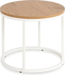Stolik Kawowy ANN 53 cm Dąb/Biały Skandynawski
