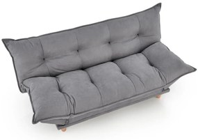 Sofa rozkładana z funkcją spania PILLOW szara HALMAR