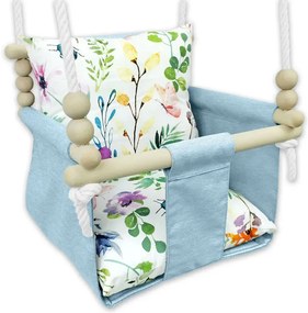 Niebieska kubełkowa huśtawka dziecięca N3-P19