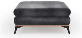 Ciemnoszary puf z aksamitnym obiciem Windsor &amp; Co Sofas Astre