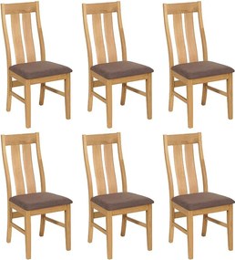 Krzesło do jadalni MCW-M58 (zestaw 6 sztuk),  jasna rama, taupe