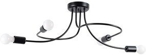 Czarna Nowoczesna Lampa Sufitowa Bez Kloszy B9-G99