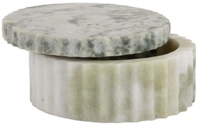 Jasnozielony kamienny pojemnik dekoracyjny ø 15x6 cm Marble – PT LIVING