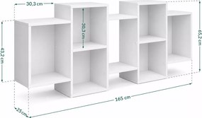 Półka wisząca Rinn 165 cm regał ścienny nowoczesny do salonu biura pokoju