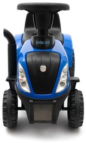 Baby Mix Odpychacz dla dzieci traktor z przyczepką i narzędziami New Holland, niebieski