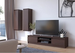 Szafka RTV AKORD Wenge 160 cm 2 drzwi kolor Wenge mat 2 półki 160x40x33 cm