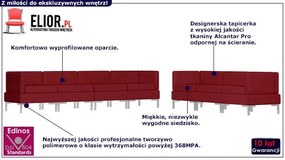 Zestaw wypoczynkowy 7-osobowy Marsala 3X - Czerwone wino