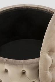 Pufa NUNEZ VELVET beżowa ze schowkiem HALMAR