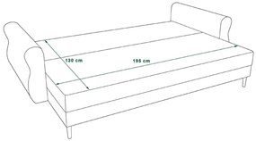 Ciemnoszara sofa rozkładana - Eden