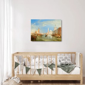 Obraz na szkle - Joseph Mallord William Turner, Venice the Dogana and San Giorgio Maggiore, reprodukcje (70x50 cm)