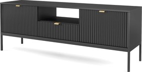 Szafka RTV stojąca STELLARE 154 cm do Salonu pod Telewizor 1 Szuflada - Czarny