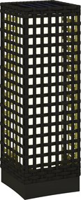 Outsunny Lampa Solarna Ogrodowa Rattan Wodoodporna z Czujnikiem Światła Stal Czarny 155x155x46cm | Aosom PL