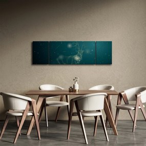 Obraz - Magiczny jeleń w nocy (170x50 cm)