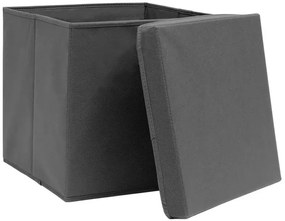 Komplet szary 4 zamykanych pudełek D5-B81