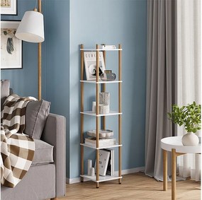 Półka narożna biały/sosna 30x30x133 bivio