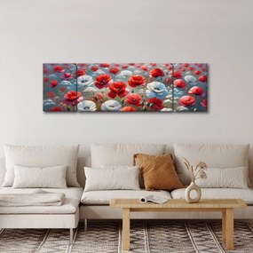 Obraz - Pole maków (170x50 cm)