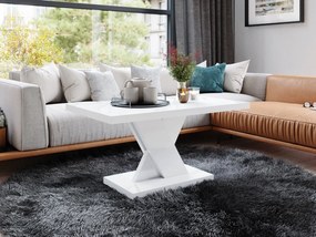 Nowoczesna ława do salonu Dixon 80x60 biały połysk