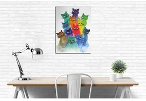 Obraz na płótnie Happy Cats, 30x40 cm