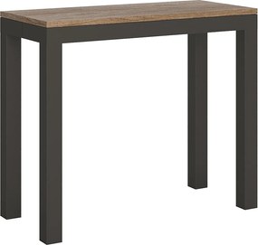 Konsola rozkładana 90x40/300 cm Everyday Evolution Dąb naturalny rama w kolorze Antracytu
