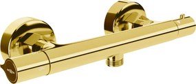 Mexen Slim termostatyczna bateria prysznicowa, złoty - 77105-50