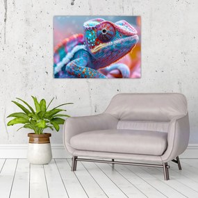 Obraz - Kolorowy kameleon (70x50 cm)