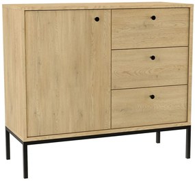Komoda z 3 szufladami na nóżkach dąb cremona - Urisso 4X