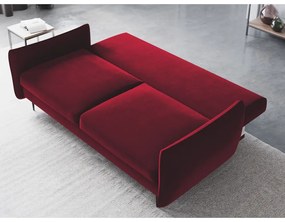 Czerwona sofa rozkładana ze schowkiem Cosmopolitan Design Vermont