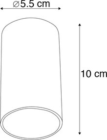 Zestaw 4 nowoczesnych reflektorów natynkowych białe 5,5 cm GU10 50 mm - Tuba