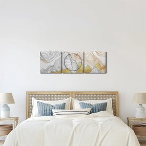Obraz - Decor III. (z zegarem) (90x30 cm)