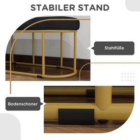 HOMCOM Ławka Aksamitna do Sypialni i Korytarza Elegancka Tapicerka do Makijażu Wysoki Komfort | Aosom PL