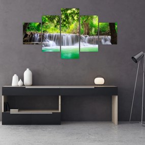 Obraz wodospadu w Kanchanaburi, Tajlandia (125x70 cm)