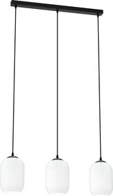 Industrialna lampa wisząca z mlecznymi kloszami - 4X D162 A3-B62