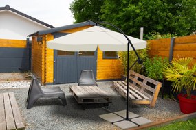 Ogrodowy parasol składany LEVI 300 cm, beżowy + darmowe opakowanie