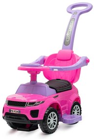 Baby Mix Odpychacz grający dla dzieci z prowadnicą SUV 3w1 Prime, różowy