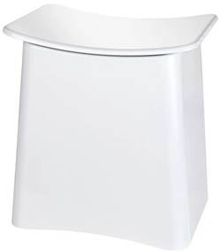 Biały taboret ze schowkiem Wenko Wing, 33 l