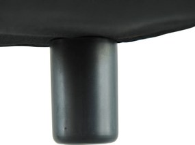 HOMCOM Podnóżek Pufa Uszak Czarny 40x30x24cm Wygodny Stołek do Siedzenia Stylowy i Praktyczny | Aosom PL