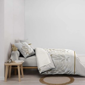 Beżowa bawełniana pościel dwuosobowa z prześcieradłem/6-częściowa 240x220 cm Raoni – douceur d'intérieur