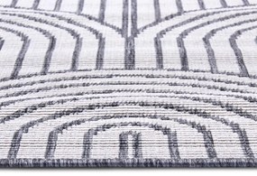 Dywan zewnętrzny dwustronny Pangli srebrno-kremowy 80 cm x 150 cm