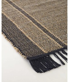 Czarno-naturalny dwustronny dywan z wodorostów 160x230 cm Brunilda – Kave Home