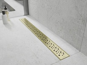 Mexen Flat M12 maskownica do odpływu liniowego 50 cm, złota szczotkowana - 1A21050