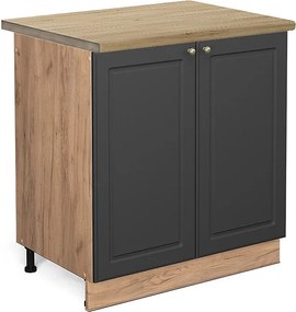 Szafka pod zlew antracytowo-złoty 80x60x82 fame-line