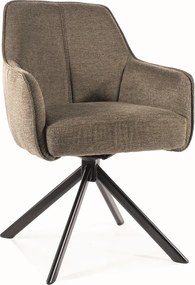 Obrotowe krzesło kubełkowe z lamówką Notti Brego