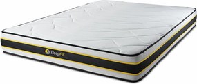 Materac FLEXY 160x195cm, Grubosc : 22 cm, sprezyny kieszeniowe i pianka z pamiecia ksztaltu, Wysoki, 3 strefy komfortu
